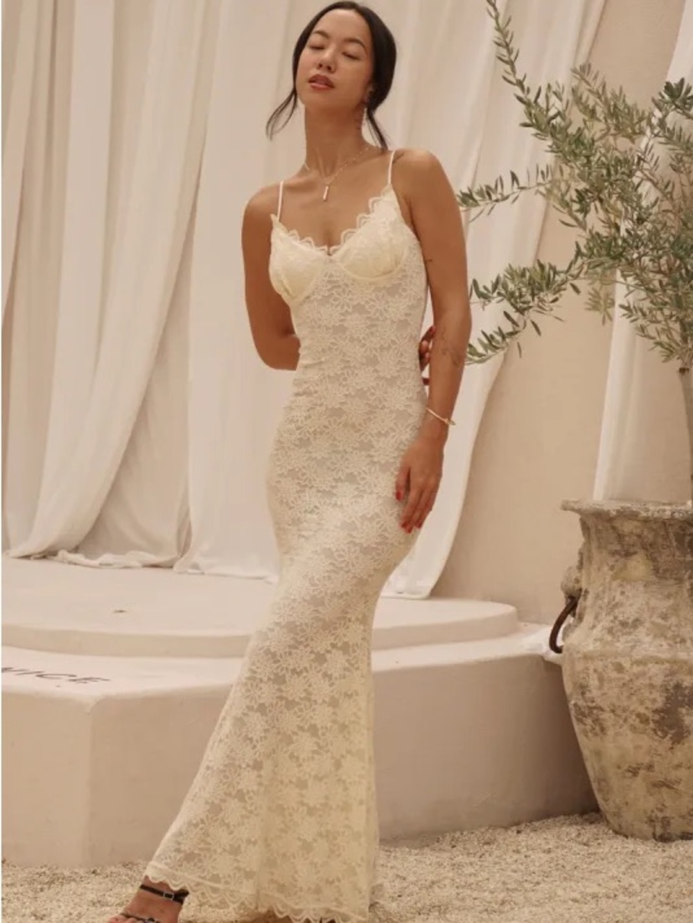 Meshki Joelle Lace Cupped Maxi Dress